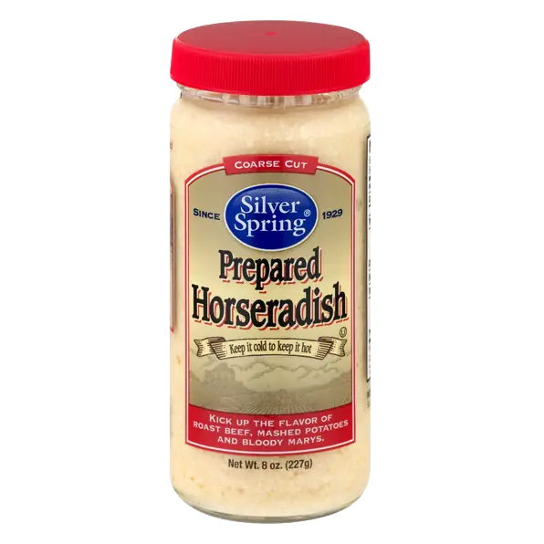 Coarse Cut Prepared Horseradish 8oz Glass Jar