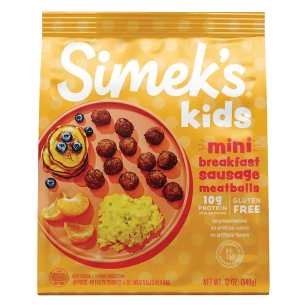Kids Gluten Free Mini Breakfast Sausage Meatballs Frozen
