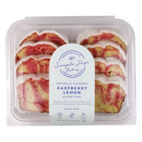 Sliced Iced Cake Raspberry Lemon 400 g