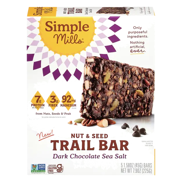 Dark Chocolate Sea Salt Nut & Seed Trail Bars - 5 ct