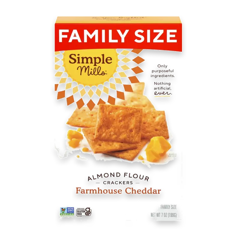 Family Size Farmhouse Cheddar Almond Flour Crackers