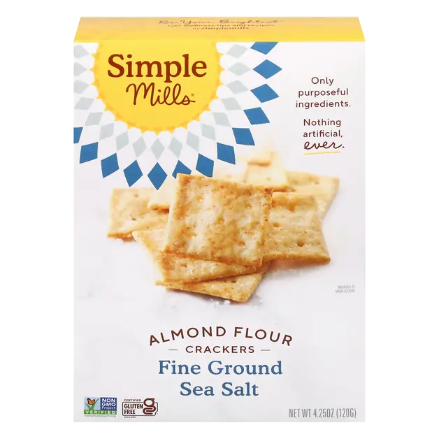Gluten Free Fine Ground Sea Salt Almond Flour Crackers