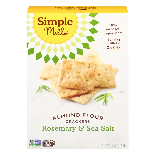 Gluten Free Rosemary & Sea Salt Almond Flour Crackers