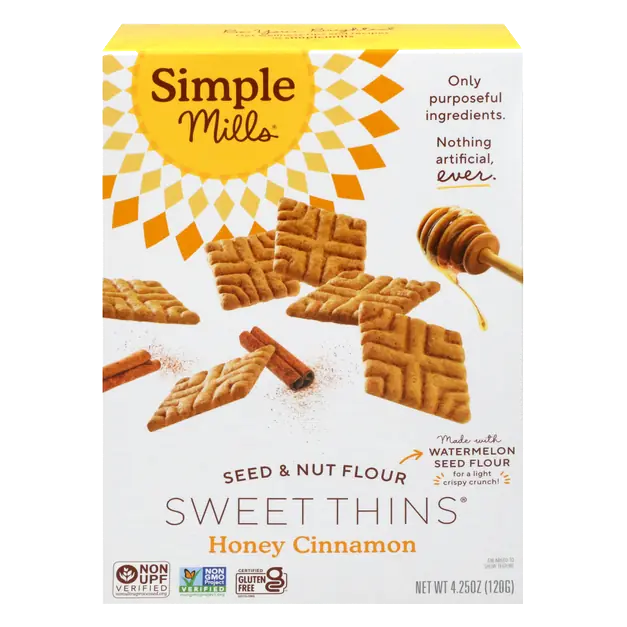 Gluten Free Thins Honey Cinnamon Seed & Nut Flour Cookies