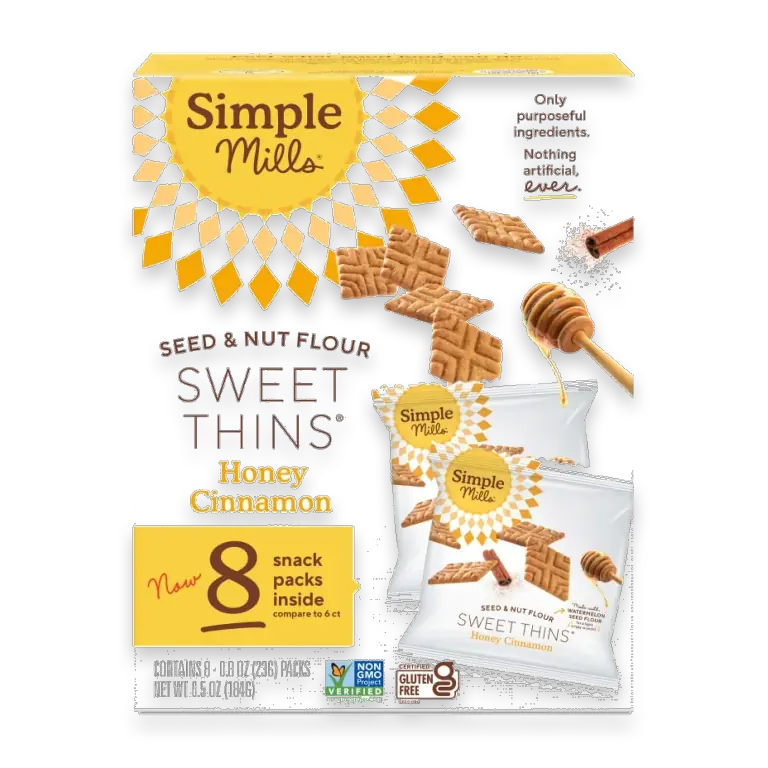 Honey Cinnamon Seed & Nut Flour Sweet Thins Cinnamon Cookies