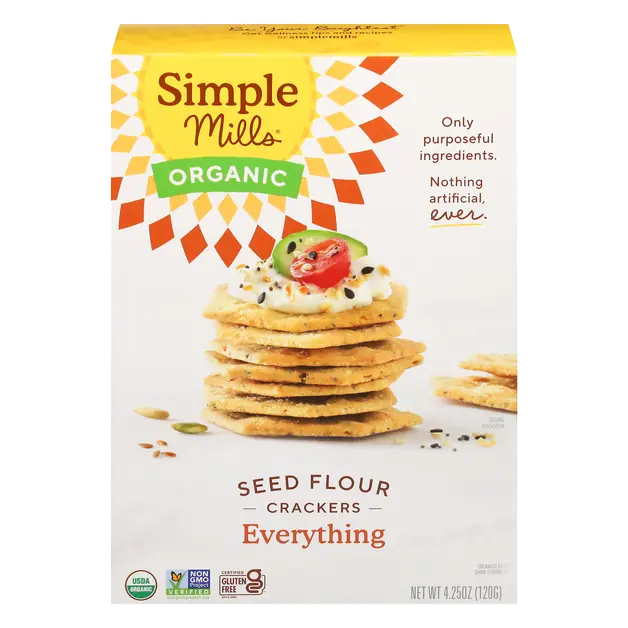 Organic Gluten Free Everything Seed Flour Crackers