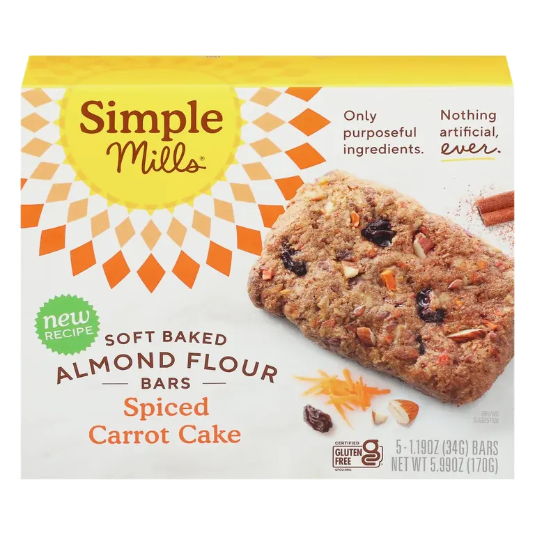 Spiced Carrot Cake Almond Flour Bars