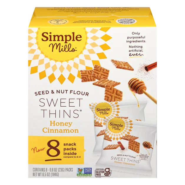 Sweet Thins Honey Cinnamon Snacks - 8 ct
