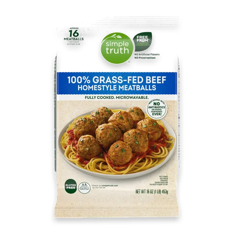 100% Grass-fed Beef Homestyle Meatballs