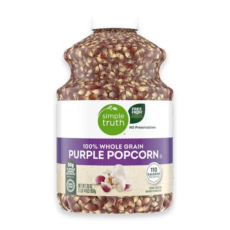 100% Whole Grain Purple Popcorn