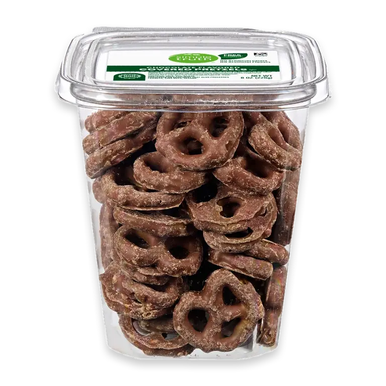 Chocolate Flavored Covered Pretzels
