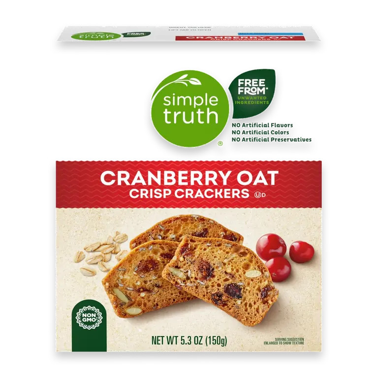 Cranberry Oat Crisp Crackers