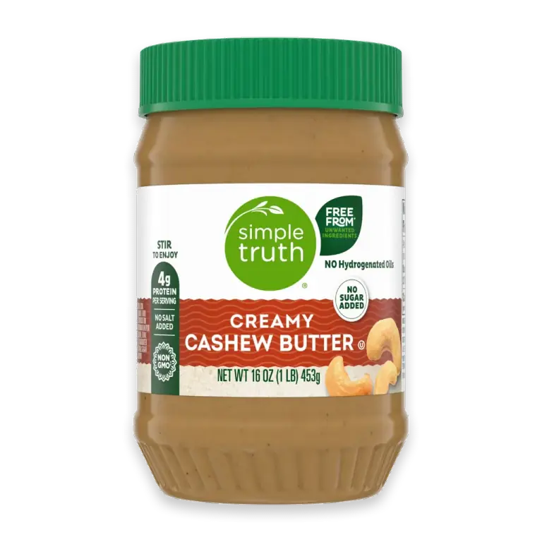 Creamy No Sugar Added Cashew Butter