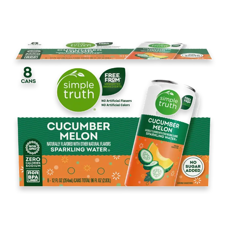 Cucumber Melon Sparkling Seltzer Water Cans