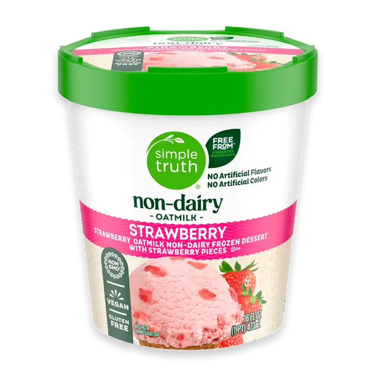 Dairy Free Oatmilk Strawberry Frozen Dessert Pint
