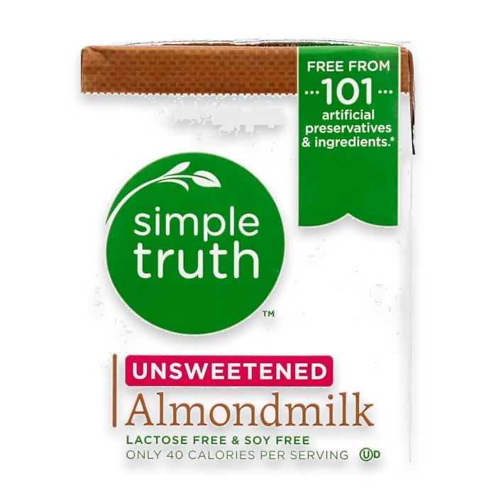 Dairy Free Shelf Stable Unsweetened Plain Almond Milk Quart