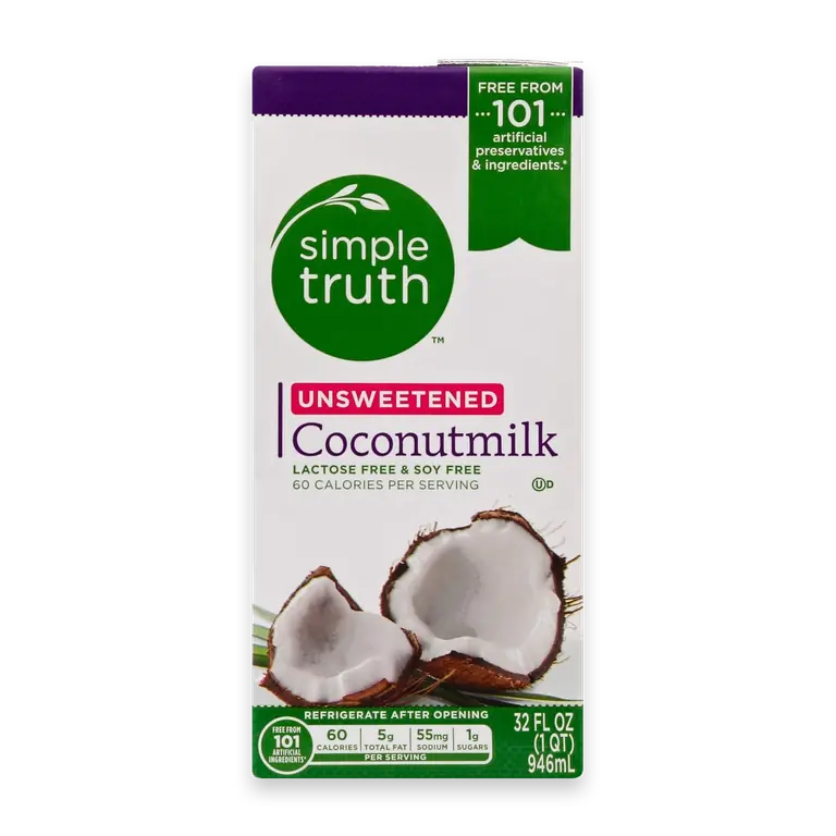 Dairy Free Shelf Stable Unsweetened Plain Coconut Milk Quart