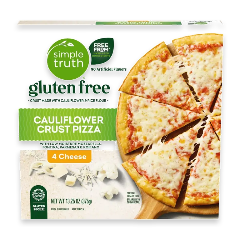 Four Cheese Gluten Free Cauliflower Crust Frozen Pizza