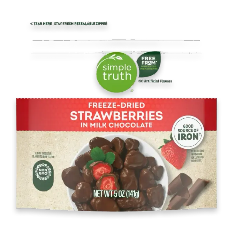 Freeze-Dried Strawberries in Milk Chocolate