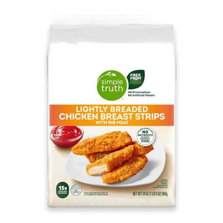 Frozen Fully Cooked Lightly Breaded Chicken Breast Strips