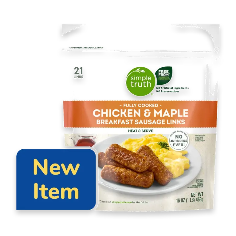 Fully Cooked Chicken and Maple Breakfast Sausage Links