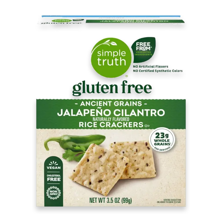 Gluten Free Ancient Grains Jalapeno Cilantro Rice Crackers
