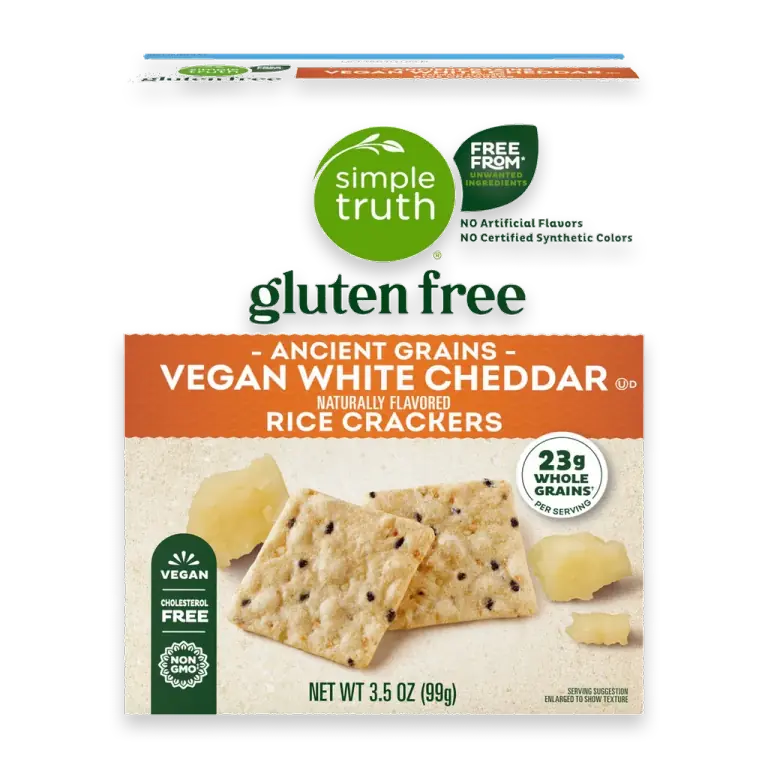 Gluten Free Ancient Grains Vegan White Cheddar Rice Crackers