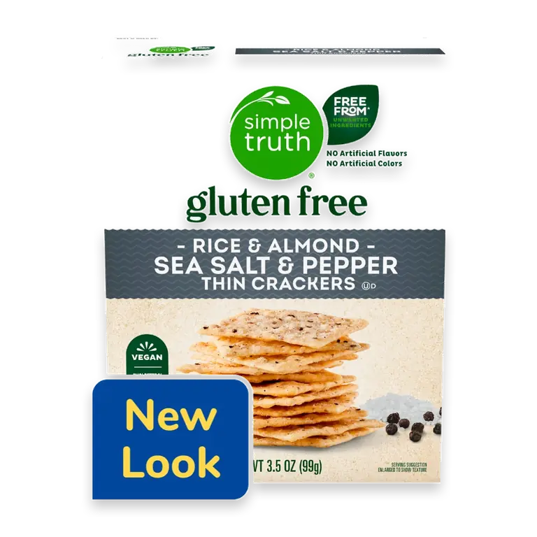 Gluten Free Sea Salt & Pepper Almond Crisps Crackers