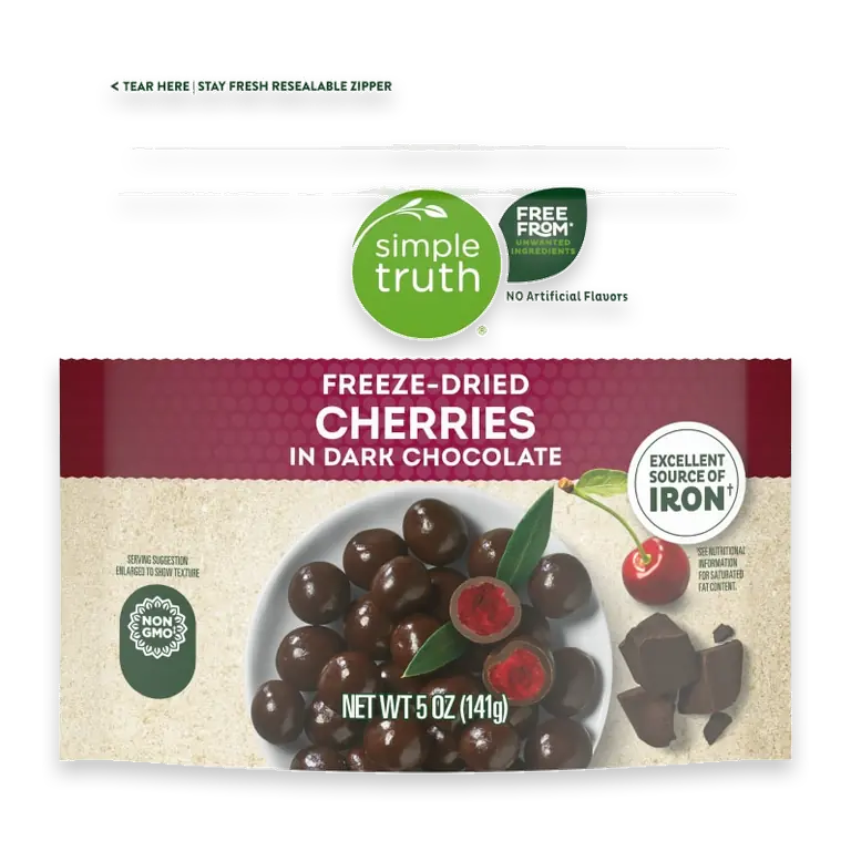 Kroger Freeze-Dried Cherries in Dark Chocolate