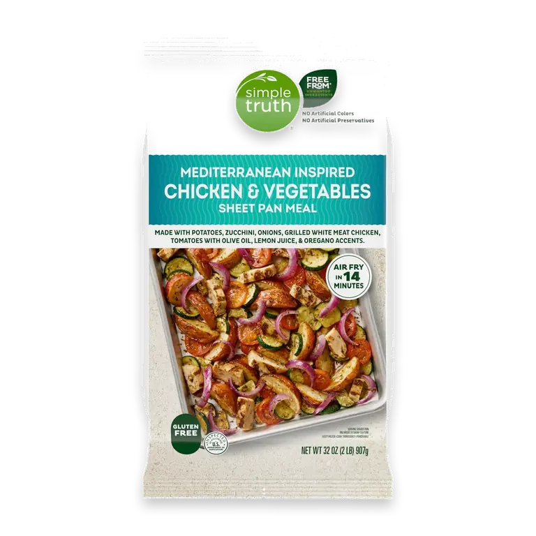 Mediterranean Inspired Chicken and Vegetables Sheet Pan Meal