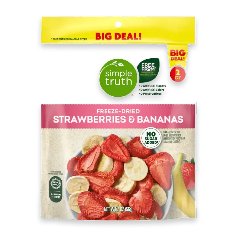 No Sugar Added Freeze-Dried Strawberries and Bananas BIG DEAL!