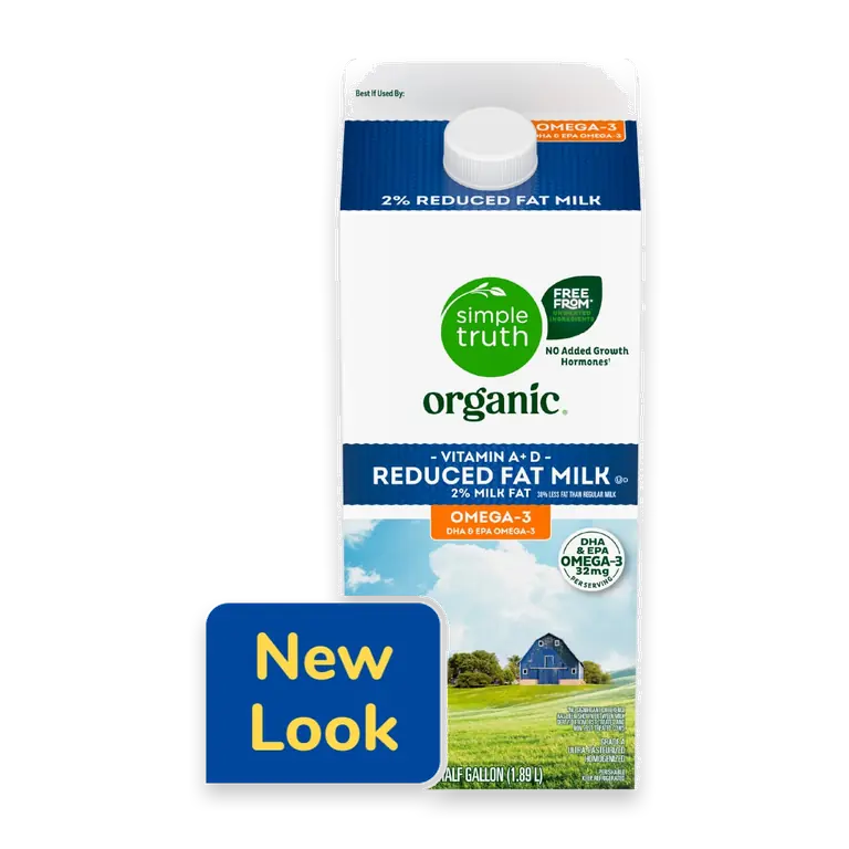 2% Reduced Fat Milk with DHA Omega-3 Half Gallon