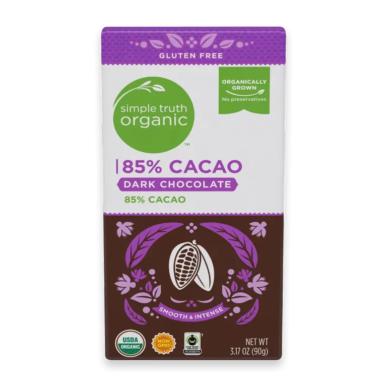 85% Cacao Fair Trade Dark Chocolate Bar