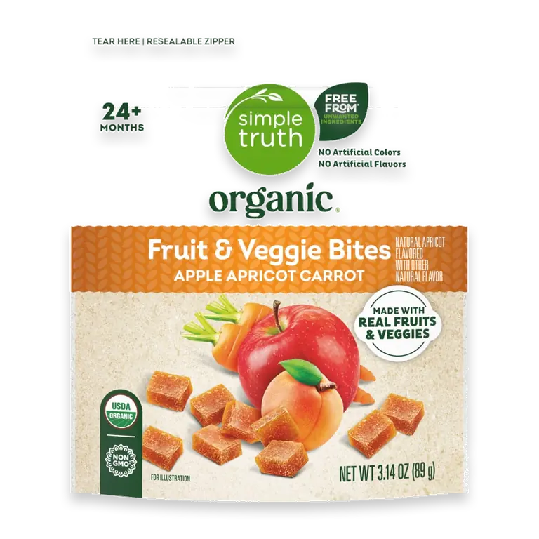 Apple Apricot Carrot Fruit and Veggie Bites