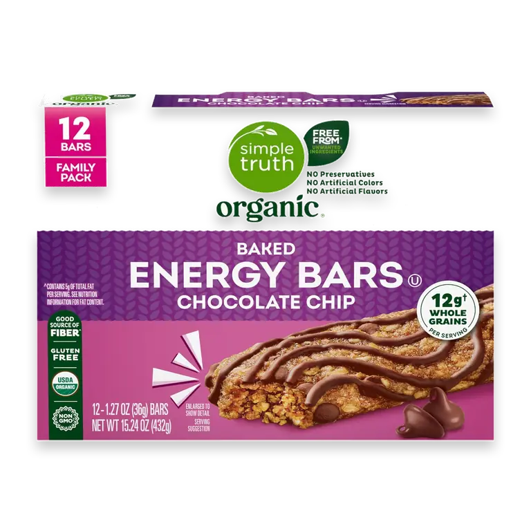 Organic Chocolate Chip Baked Energy Bar Family Size