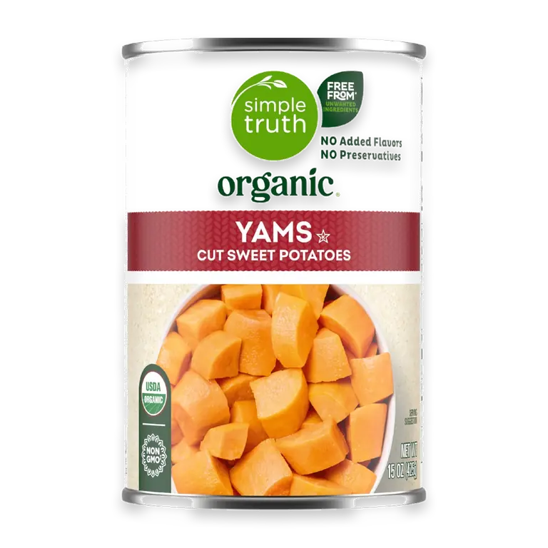 Cut Sweet Potato Yams