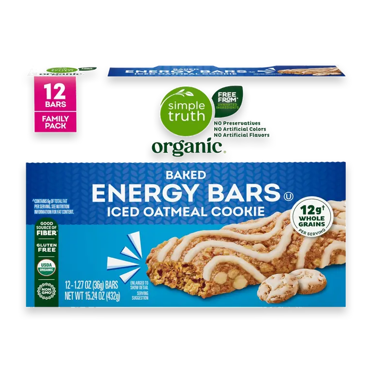 Iced Oatmeal Cookie Baked Energy Bar Family Size
