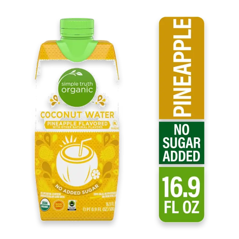 Pineapple Flavored No Sugar Added Coconut Water Carton