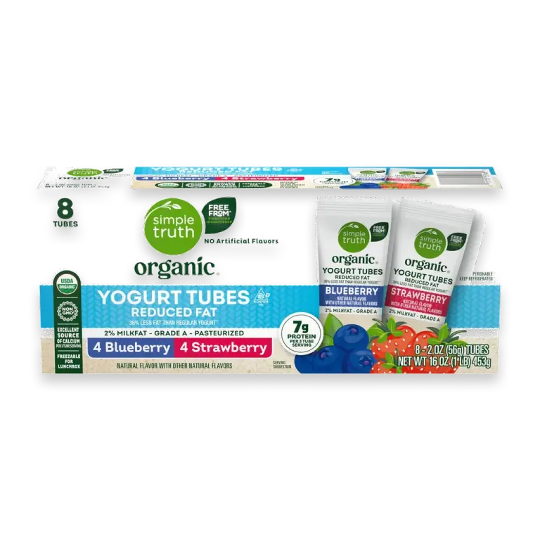 Reduced Fat Blueberry and Strawberry Yogurt Tubes