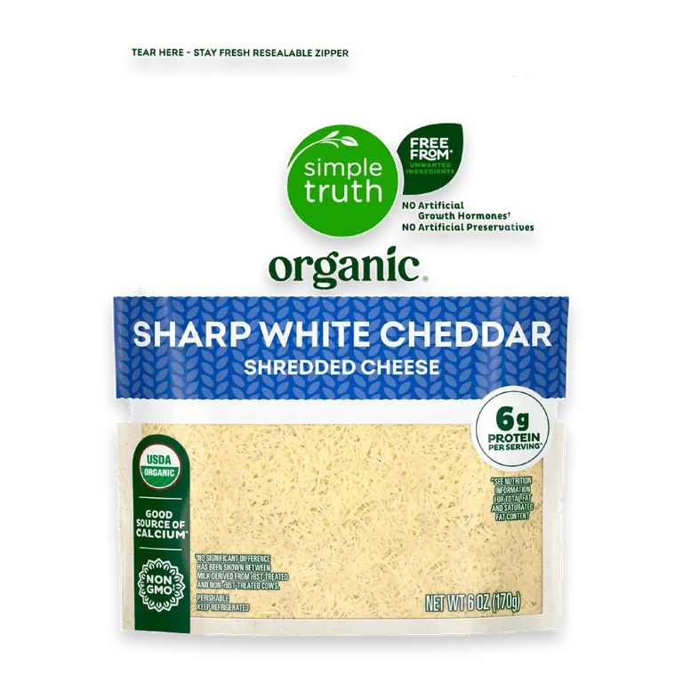 Sharp White Cheddar Shredded Cheese