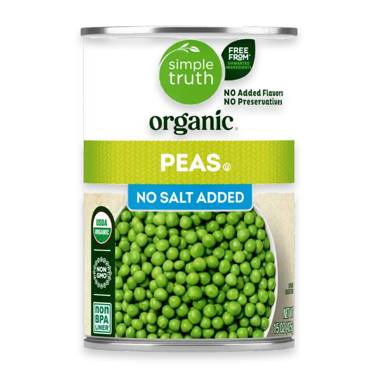 Simple Truth No Salt Organic Peas - 15oz can