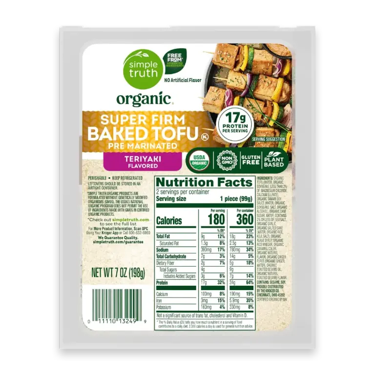 Super Firm Teriyaki Flavored Pre-Marinated Baked Tofu