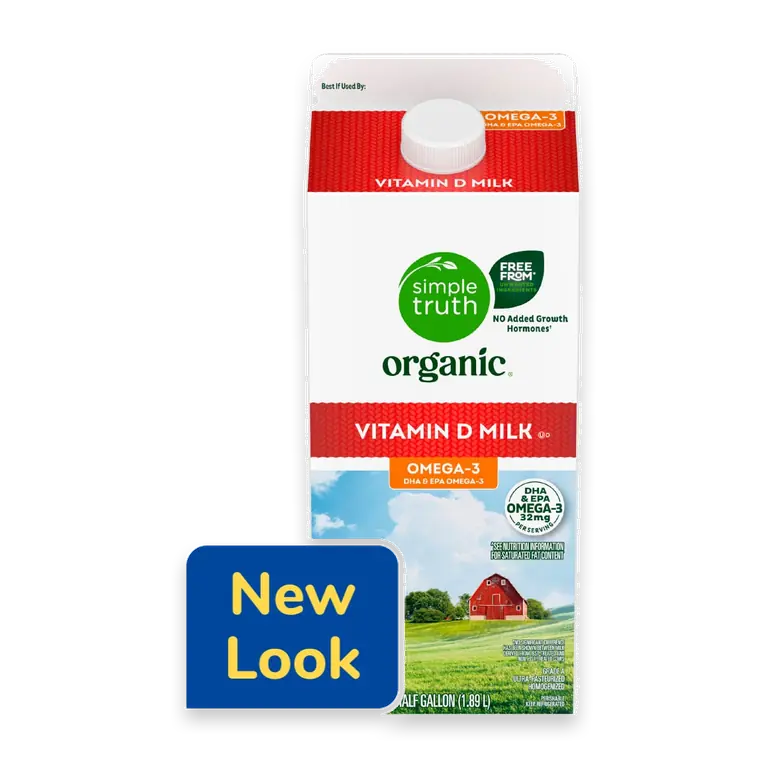 Vitamin D Whole Milk with DHA Omega-3 Half Gallon