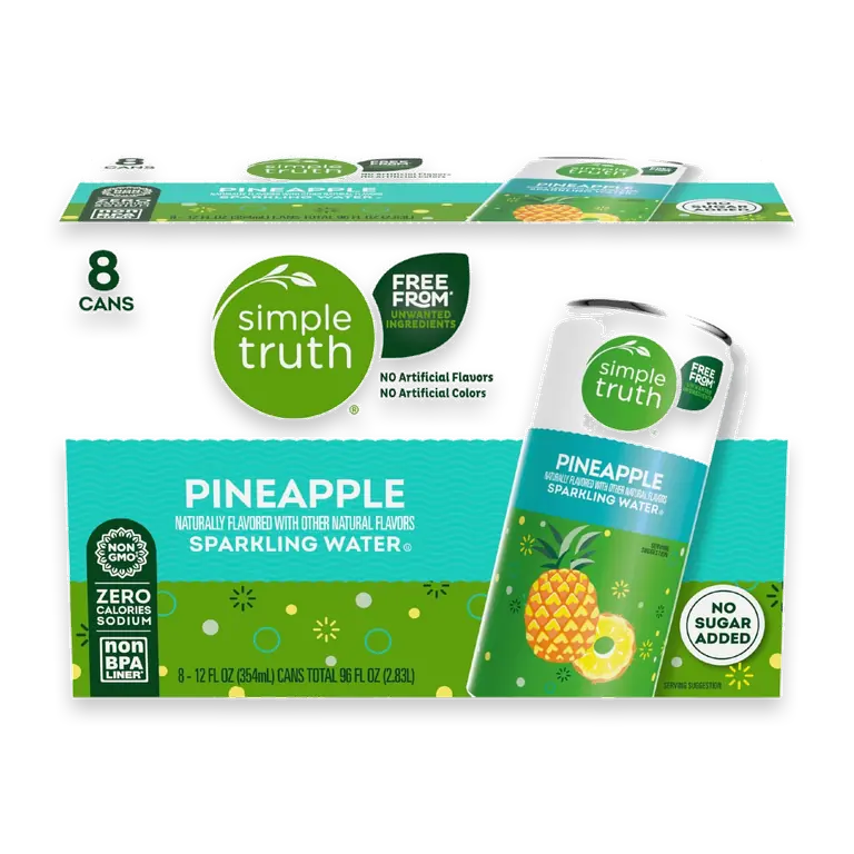Pineapple Sparkling Seltzer Water Cans