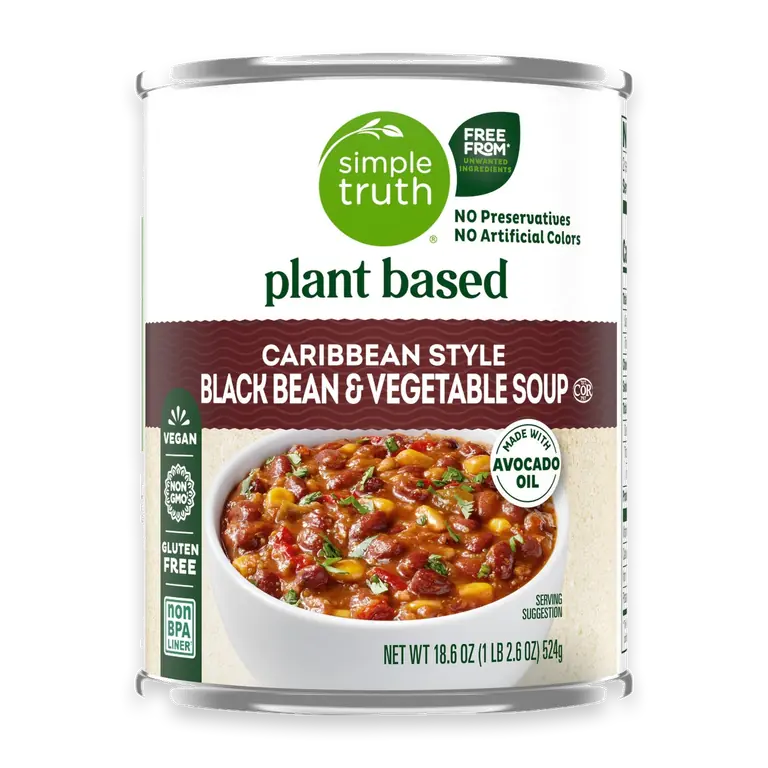 Plant Based Caribbean Style Black Bean and Vegetable Soup
