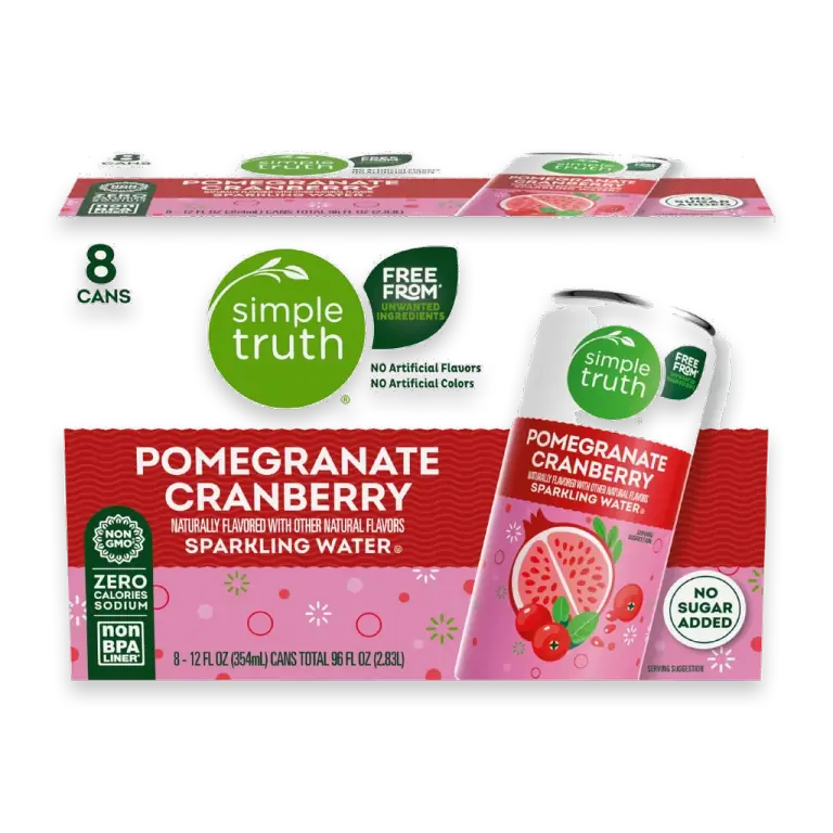 Pomegranate Cranberry Sparkling Seltzer Water Cans
