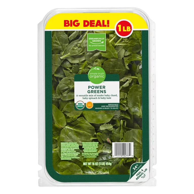 Power Greens a Versatile Mix of Tender Baby Spinach, Mizuna, Chard & Kale
