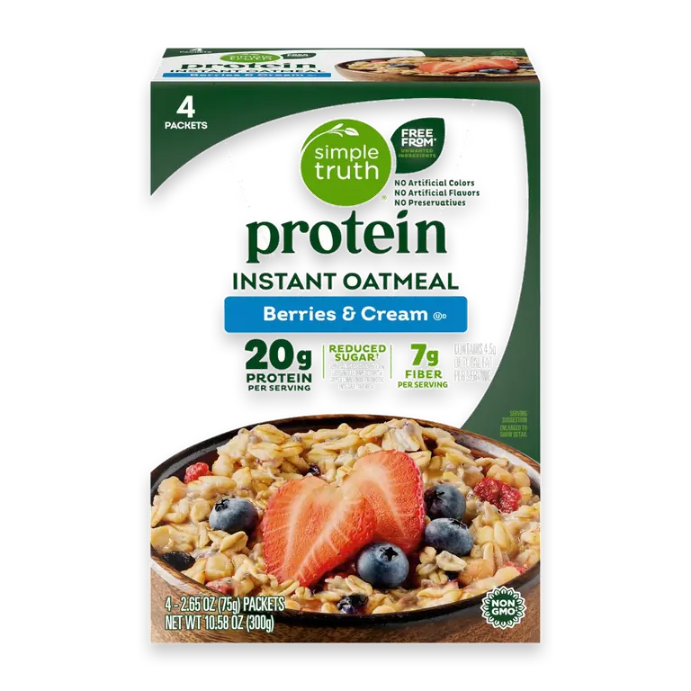 Protein Berries and Cream Instant Oatmeal
