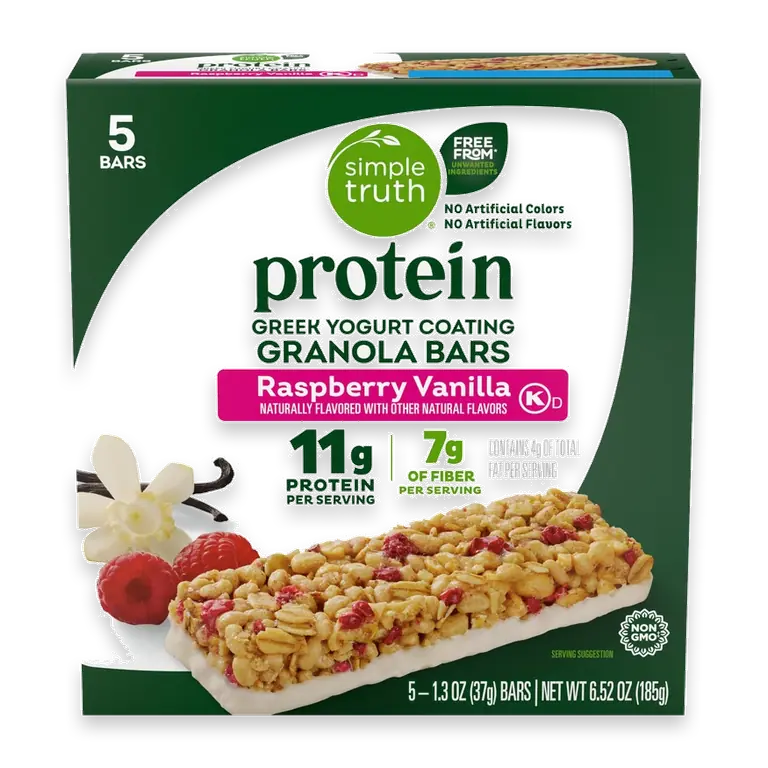Protein Greek Yogurt Coating Raspberry Vanilla Granola Bars
