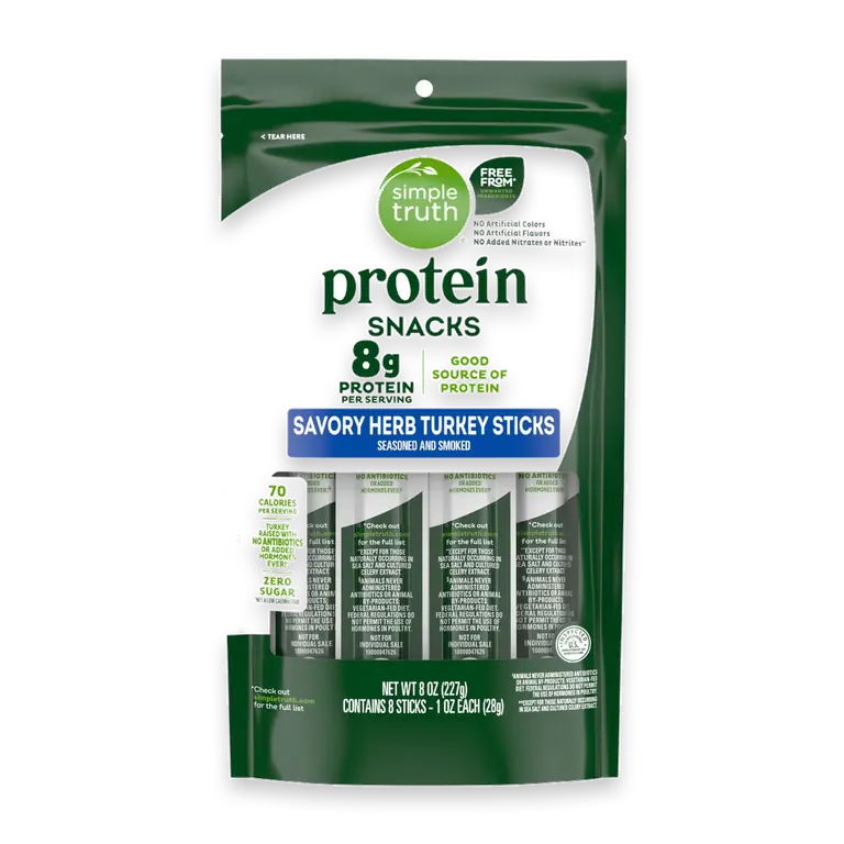 Protein Savory Herb Turkey Meat Sticks
